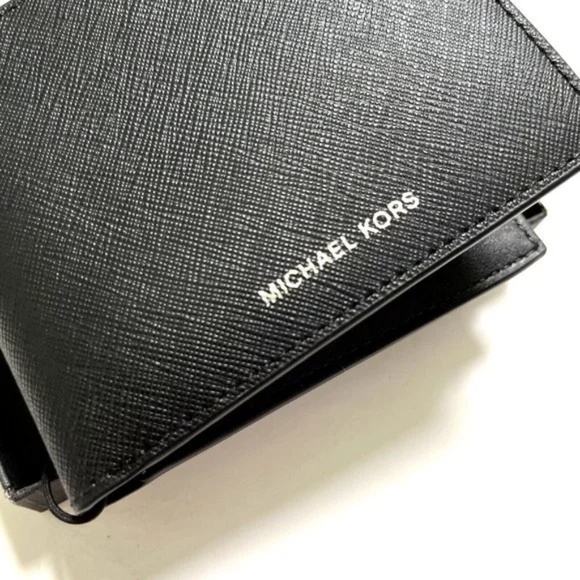 Michael Kors Slim Billfold Men's Wallet 2pc Gift Set Black Brown Boxed Holiday - Picture 11 of 14
